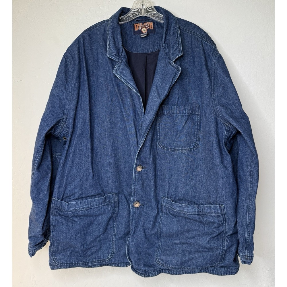 Duluth Trading Barn Coat Chore Mens Jacket Size 3XL Jean Denim Ranch Rugged Blue